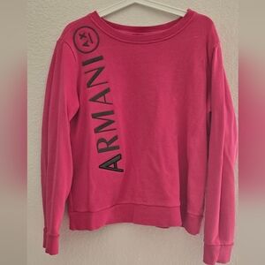 Armani Exchange Women's Longsleeve Sweatshirt Vertical Side Logo XL